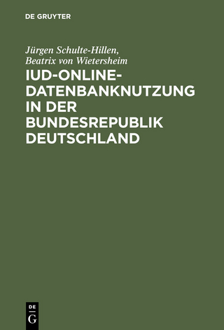 IuD-online-Datenbanknutzung in der Bundesrepublik Deutschland