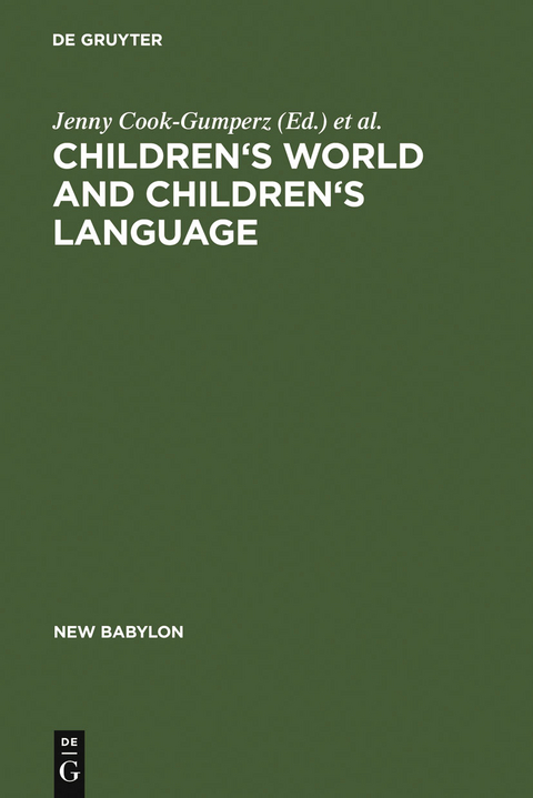 Children's Worlds and Children's Language - 