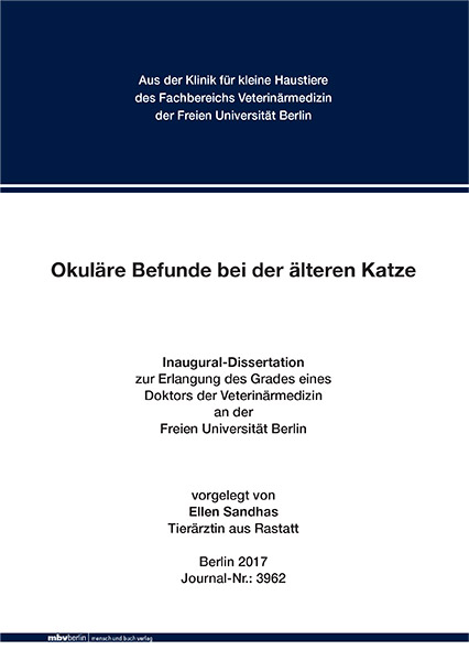 Okul&auml;re Befunde bei der &auml;lteren Katze - Ellen Sandhas