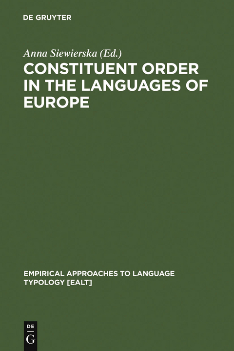 Constituent Order in the Languages of Europe - 