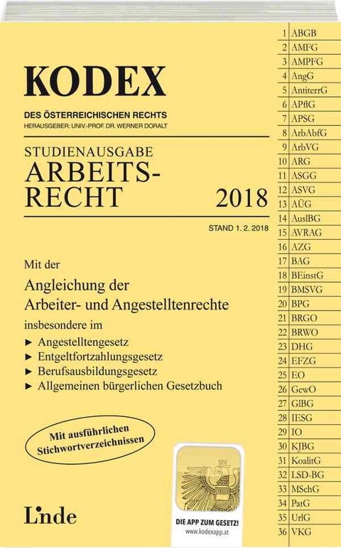 KODEX Arbeitsrecht - Gerda Ercher-Lederer, Edda Stech