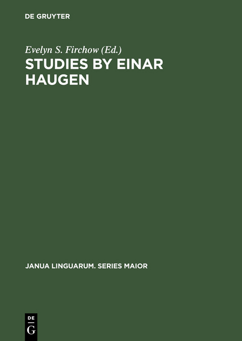 Studies by Einar Haugen - 