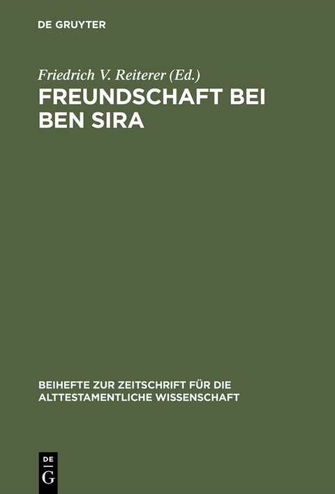 Freundschaft bei Ben Sira - 