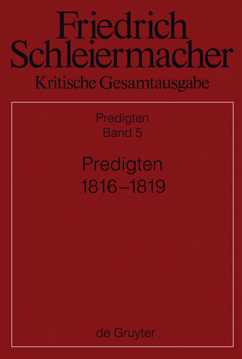 Predigten 1816-1819 - 