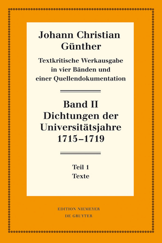 Dichtungen der Universitätsjahre 1715-1719