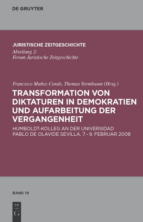 Transformation von Diktaturen in Demokratien und Aufarbeitung der Vergangenheit - 