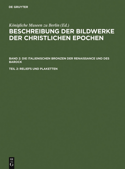 Reliefs und Plaketten - 