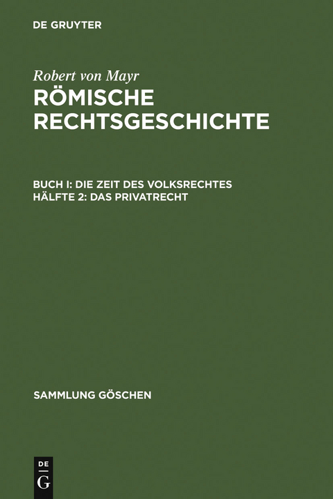 Das Privatrecht - Robert Von Mayr