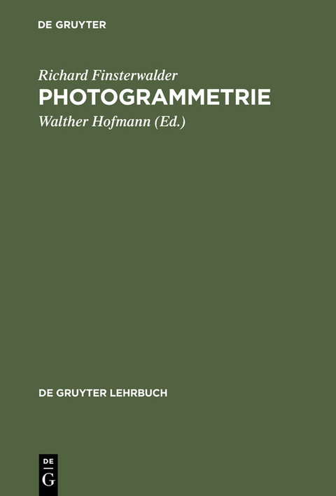 Photogrammetrie - Richard Finsterwalder