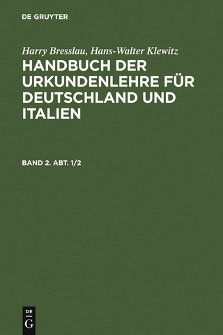 Harry Bresslau; Hans-Walter Klewitz: Handbuch der Urkundenlehre für Deutschland und Italien. Band 2, Abt. 1/2