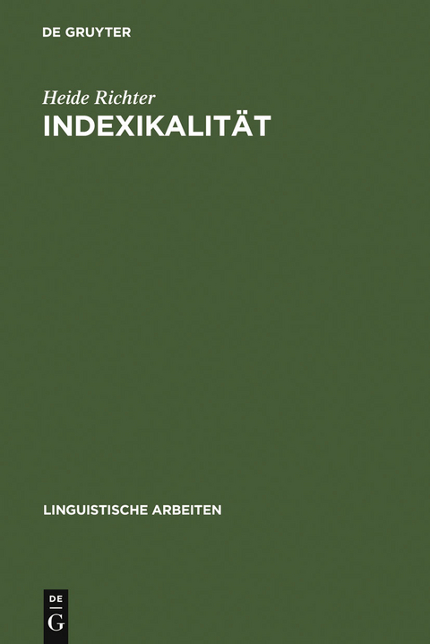 Indexikalit&auml;t - Heide Richter