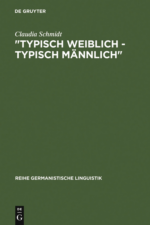 "Typisch weiblich - typisch m&auml;nnlich" - Claudia Schmidt