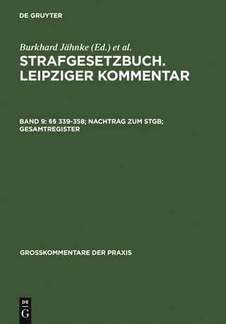 §§ 339-358; Nachtrag zum StGB; Gesamtregister