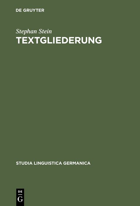 Textgliederung - Stephan Stein