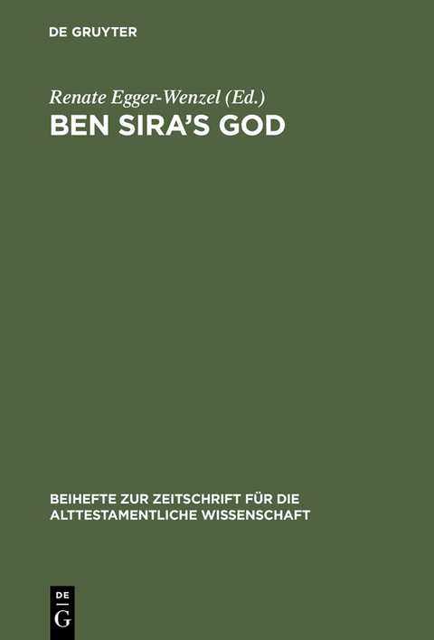 Ben Sira's God - 