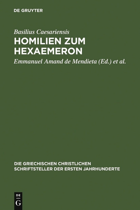 Homilien zum Hexaemeron -  Basilius Caesariensis