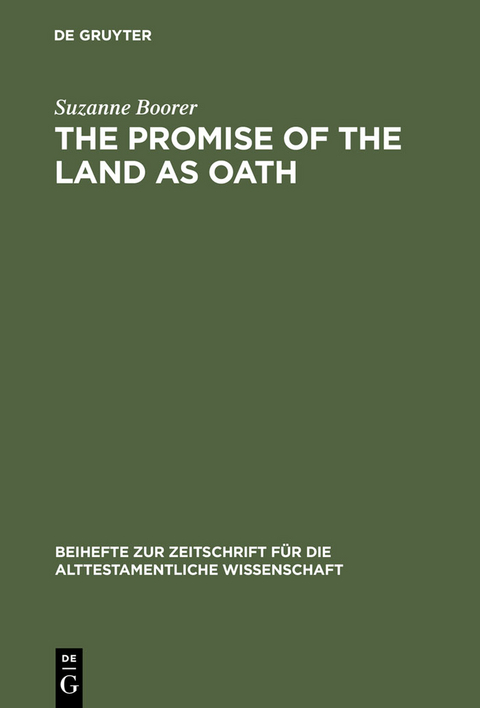 The Promise of the Land as Oath - Suzanne Boorer
