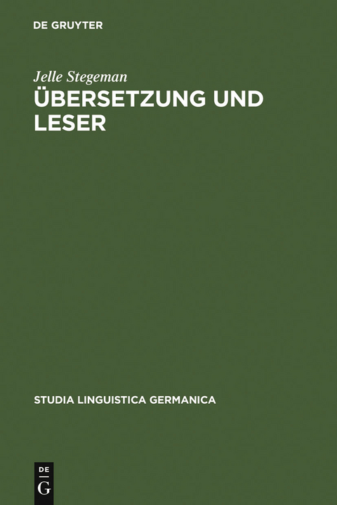 &Uuml;bersetzung und Leser - Jelle Stegeman