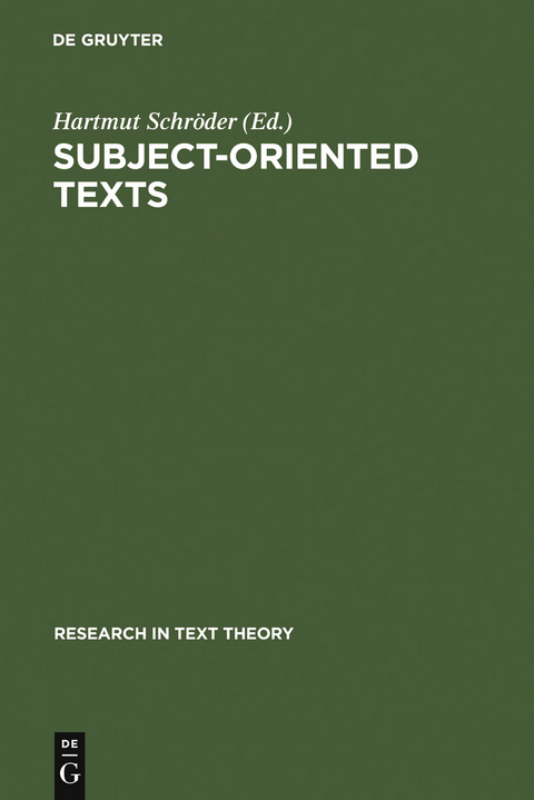 Subject-oriented Texts - 