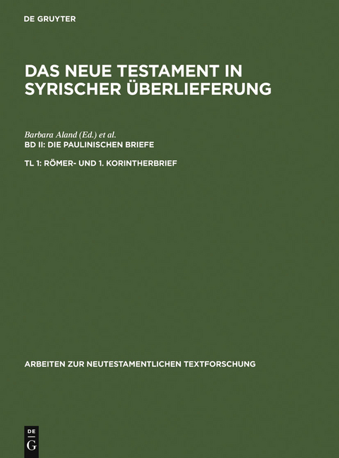 R&ouml;mer- und 1. Korintherbrief - 