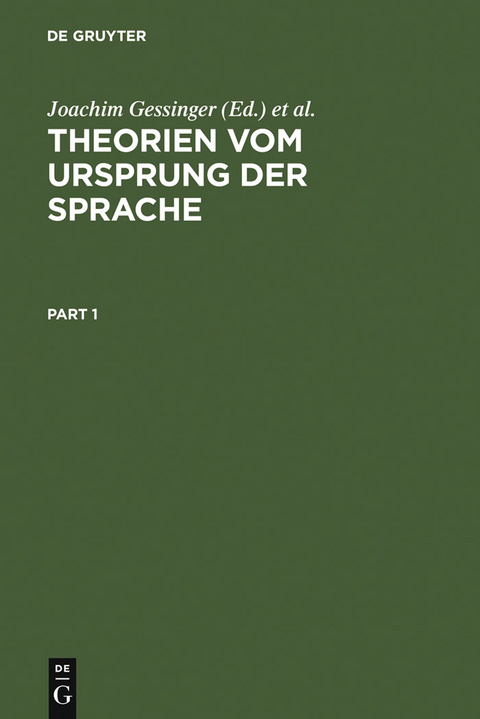 Theorien vom Ursprung der Sprache - 