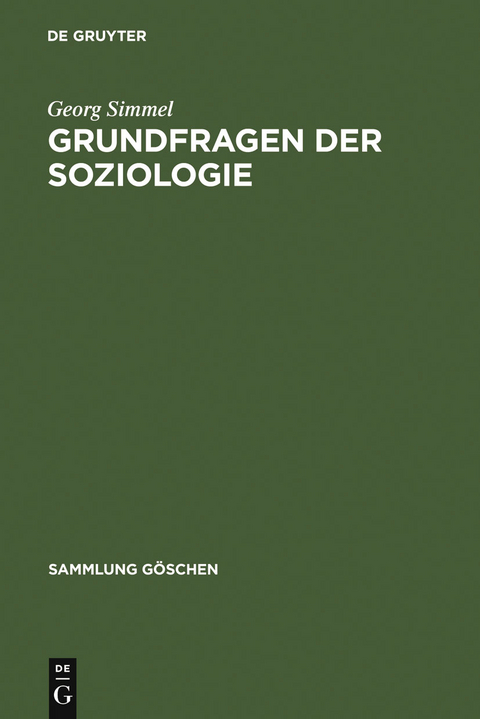 Grundfragen der Soziologie - Georg Simmel