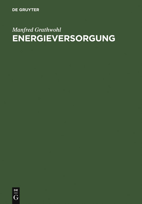 Energieversorgung - Manfred Grathwohl