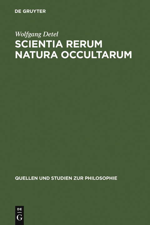 Scientia rerum natura occultarum - Wolfgang Detel