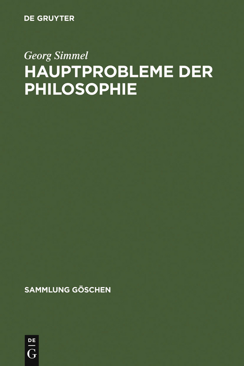 Hauptprobleme der Philosophie - Georg Simmel