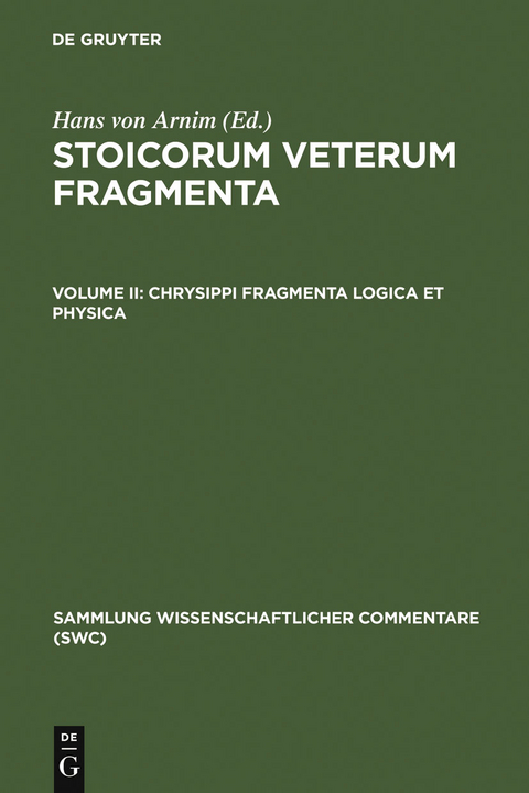 Chrysippi fragmenta logica et physica - 