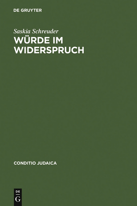 W&uuml;rde im Widerspruch - Saskia Schreuder