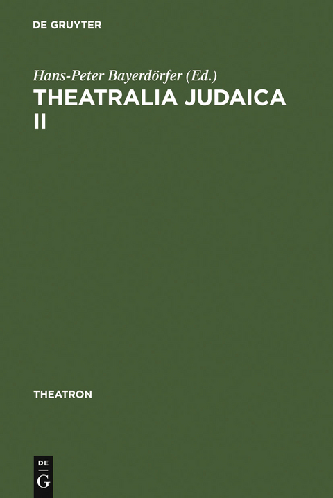 Theatralia Judaica II - 