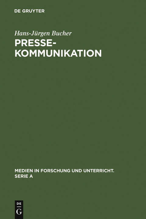 Pressekommunikation - Hans-J&uuml;rgen Bucher
