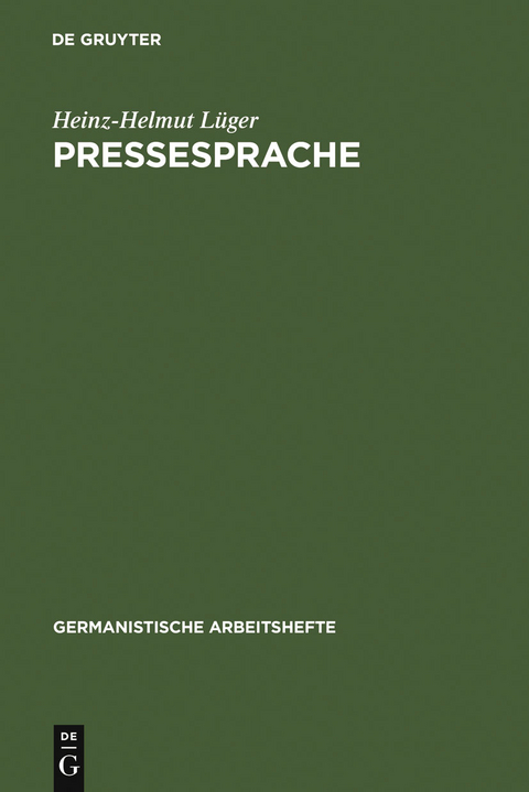 Pressesprache - Heinz-Helmut L&uuml;ger