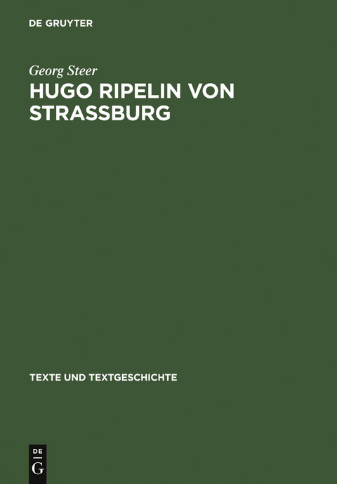 Hugo Ripelin von Stra&szlig;burg - Georg Steer