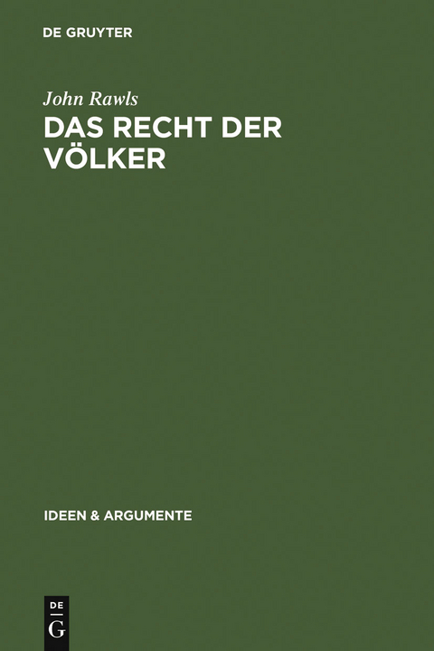Das Recht der V&ouml;lker - John Rawls