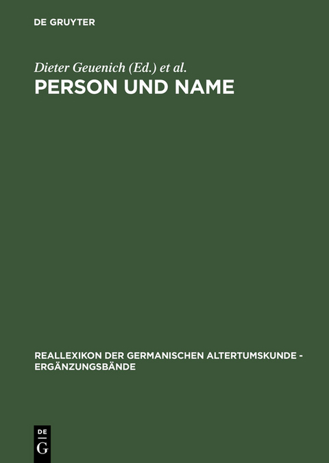 Person und Name - 