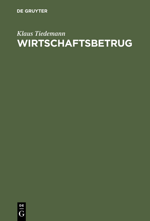 Wirtschaftsbetrug - Klaus Tiedemann