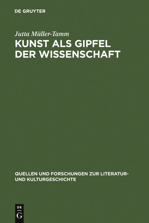 Kunst als Gipfel der Wissenschaft - Jutta M&uuml;ller-Tamm
