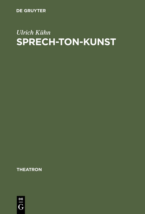 Sprech-Ton-Kunst - Ulrich K&uuml;hn