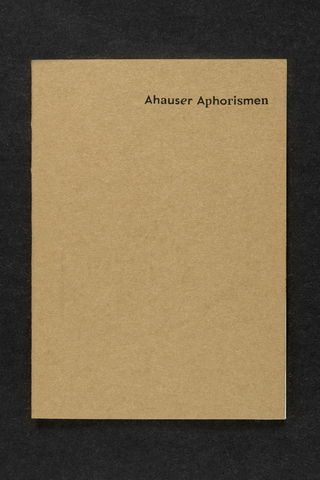 Ahauser Aphorismen