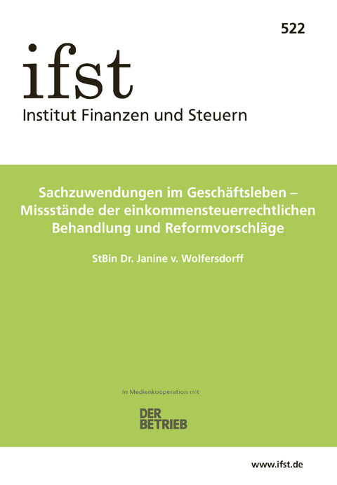 ifst-Schrift 522 - Janine v. Wolfersdorff