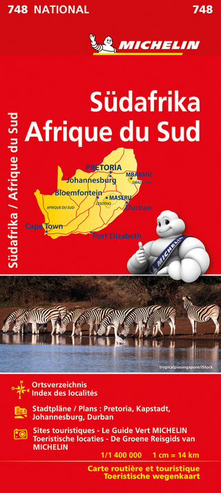Michelin Karte Südafrika. Afrique du Sud