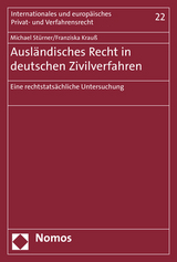 Ausl&auml;ndisches Recht in deutschen Zivilverfahren - Michael St&uuml;rner, Franziska Krau&szlig;