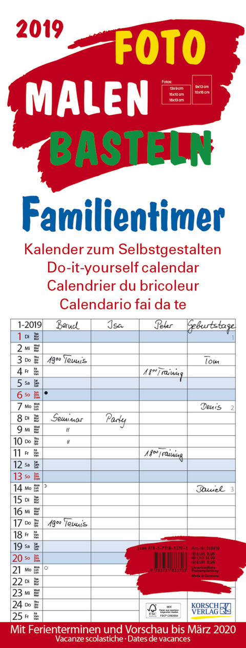 FMB Familientimer 19 x 50 268419 2019
