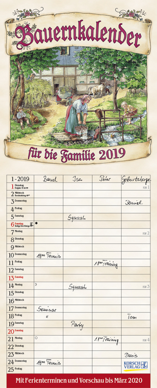 Bauernkalender Familienplaner 238819 2019