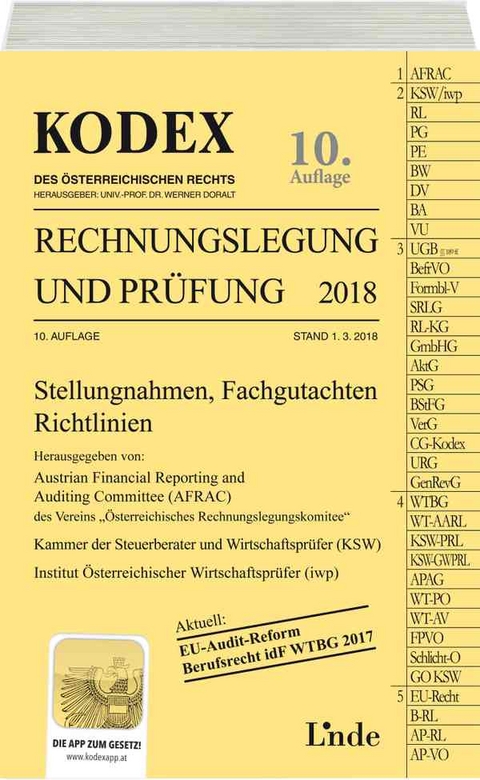 KODEX Rechnungslegung und Pr&uuml;fung 2018 - Werner Gedlicka, Markus Knotek, Katharina Bakel-Auer
