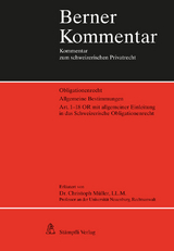Berner Kommentar: Obligationenrecht - Christoph M&uuml;ller