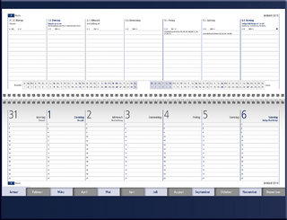 Desk-Timer PVC schwarz 2019