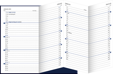 Pocket-Timer L PVC Kalenderheft 2019